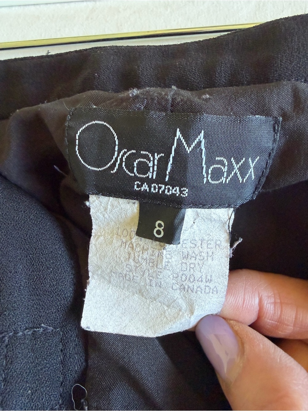 Oscar Maxx California Black Wide Leg Dress Pants Size 8 Made in Canada - Picture 3 of 9